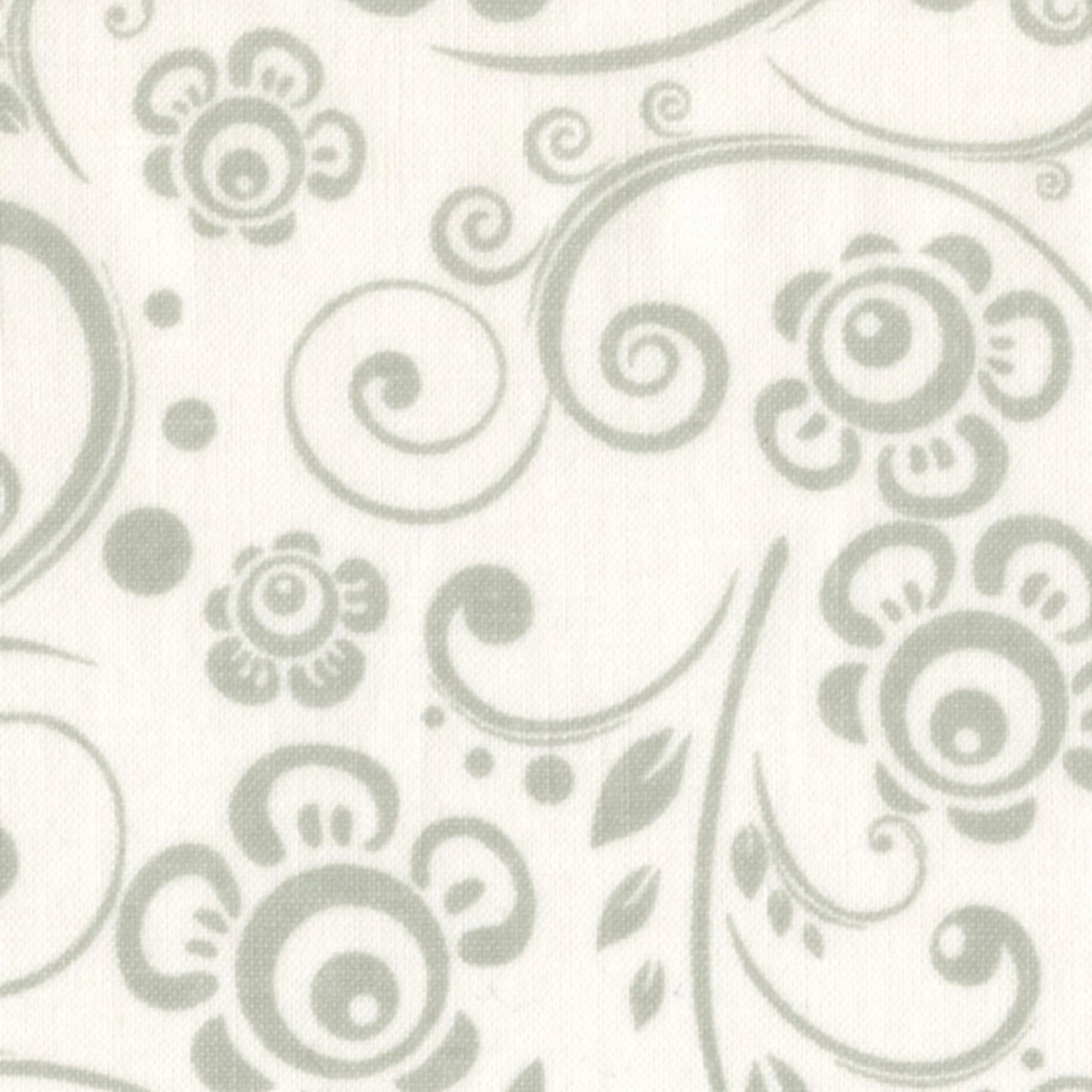 Grey/White Tone on Tone Scroll 108in Wide Back 1/2 yd