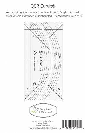 QCR Curvit Ruler for Longarm Quilting