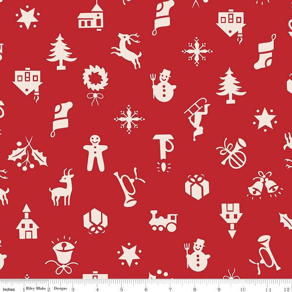 Home Town Holiday 108" Wide Backing - 1/2 yd