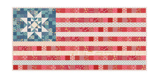 Americana Oh Beautiful Flag Runner and Amber Waves Mini Quilt Kit