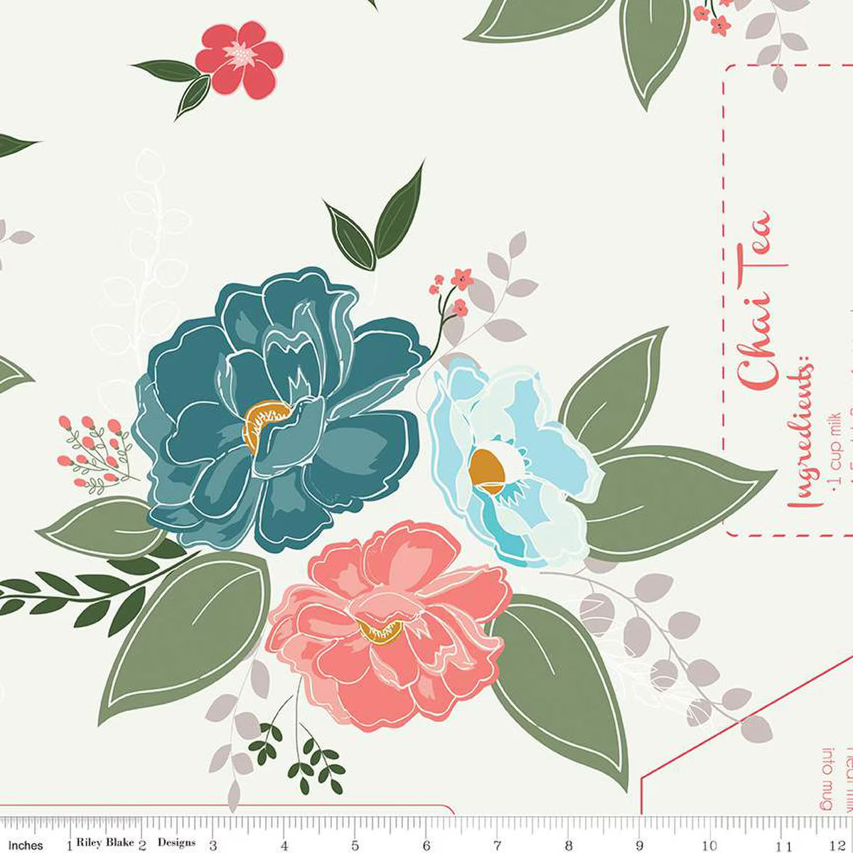Afternoon Tea 108" Wide Backing - 1/2 yd