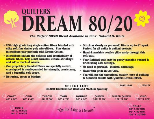 Quilter’s Dream 80/20 Select Loft