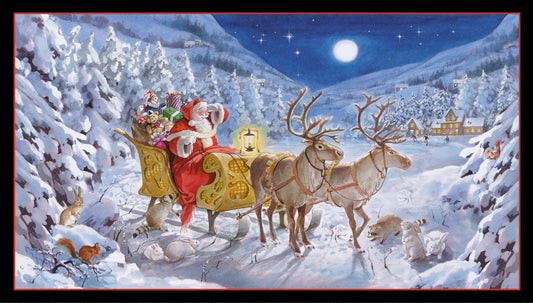 Santa Claus Is Coming Panel Black